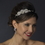 Elegance by Carbonneau HP-945-AS-Clear Silver Crystal & Ivory Pearl Headband HP 945