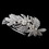 Elegance by Carbonneau HP-947-AS-Ivory Antique Silver Crystal & Pearl Leaf Headpiece 947