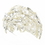 Elegance by Carbonneau HP-9603-S-Ivory Exquisite Ivory Russian Tulle Cap Headband of Pearls & Rhinestones 9603