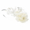 Elegance by Carbonneau HP-9614-S-Ivory Dainty Side Accented Ivory Fabric Lace Flower Bridal Headband