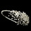 Elegance by Carbonneau HP-9616-S-FW Freshwater Pearl Crystal & Rhinestone Flower Side Accented Headband in Silver 9616