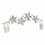 Elegance by Carbonneau HP-9626-S-FW Silver White Pearl & Rhinestone Accent Floral Comb 9626