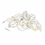 Elegance by Carbonneau HP-9628-S-FW Silver Freshwater Pearl, Crystal & Rhinestone Side Accented Headband Headpiece 9628