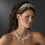 Elegance by Carbonneau HP-9783-S-FW Charming Silver Clear Crystal & Freshwater Pearl Headpiece 9783