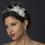 Elegance by Carbonneau HP-9848-AS-Ivory Antique Rhinestone & Ivory Feather Bridal Headband Headpiece 9848