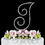 Elegance by Carbonneau I-Renaissance-Silver Renaissance ~ Swarovski Crystal Wedding Cake Topper ~ Silver Letter I