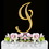 Elegance by Carbonneau I-Sparkle-Gold Sparkle ~ Swarovski Crystal Wedding Cake Topper ~ Gold Letter I