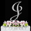 Elegance by Carbonneau J-Sparkle-Silver Sparkle ~ Swarovski Crystal Wedding Cake Topper ~ Silver Letter J