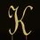 Elegance by Carbonneau K-Sparkle-Gold Sparkle ~ Swarovski Crystal Wedding Cake Topper ~ Gold Letter K
