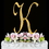 Elegance by Carbonneau K-Sparkle-Gold Sparkle ~ Swarovski Crystal Wedding Cake Topper ~ Gold Letter K