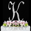 Elegance by Carbonneau K-Sparkle-Silver Sparkle ~ Swarovski Crystal Wedding Cake Topper ~ Silver Letter K