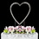 Elegance by Carbonneau Large-Vintage-Single-Heart-Silver Vintage ~ Swarovski Crystal Wedding Cake Topper ~ Single Large Silver Heart