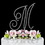 Elegance by Carbonneau M-Renaissance-Silver Renaissance ~ Swarovski Crystal Wedding Cake Topper ~ Silver Letter M