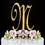 Elegance by Carbonneau M-Sparkle-Gold Sparkle ~ Swarovski Crystal Wedding Cake Topper ~ Gold Letter M