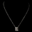 Elegance by Carbonneau N-1-E-M "E" Clear Rhinestone Letter Initial Pendant Necklace 1