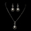 Elegance by Carbonneau N-2002-E-2006-AS-DW Antique Silver Diamond White Pearl & Rhinestone Necklace 2002 and Earrings 2006 Bridal Jewelry Set