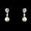 Elegance by Carbonneau N-2501-E-3889-AS-Ivory Antique Silver Pearl CZ Necklace 2501 & Earrings 3889 Jewelry Set