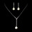 Elegance by Carbonneau N-2562-E-5173-Silver-White Necklace 2562 Earring 5173 Silver White
