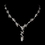 Elegance by Carbonneau N-2621-Silver-Clear Stunning Silver Clear Crystal Floral CZ Necklace N 2621