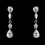 Elegance by Carbonneau N-2647-E-2656-AS-Clear Antique Silver Clear CZ Crystal Necklace 2647 & Earring 2656 Bridal Jewelry Set