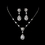 Elegance by Carbonneau N-2724-E-3091-Silver-Clear Necklace Earring Set N 2724 E 3091 Silver Clear