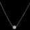 Elegance by Carbonneau N-3505-RD-CL Rhodium Clear CZ Crystal Pave Round Circle Pendent Necklace 3505