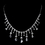 Elegance by Carbonneau N-3628-Silver-Clear Necklace 3628 Silver Clear