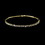 Elegance by Carbonneau N-398-Gold Glamorous Gold Clear Rhinestone Single Adjustable Coil Chocker Bracelet 398