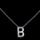 Elegance by Carbonneau N-4407-SS-B "B" Sterling Silver CZ Crystal Initial Necklace