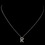 Elegance by Carbonneau N-4407-SS-R "R" Sterling Silver CZ Crystal Initial Necklace 4407