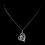 Elegance by Carbonneau Antique Rhodium Silver Clear Micro Pave Encrusted Heart Pendent Necklace 7724