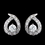 Elegance by Carbonneau Antique Rhodium Silver Clear Eternity CZ Crystal Dangle Earrings