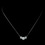 Elegance by Carbonneau Antique Rhodium Silver Clear Three Stone Pave Round CZ Crystal Pendent Necklace 7735