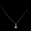 Elegance by Carbonneau Antique Rhodium Silver Clear CZ Crystal Round Pave Encrusted Pendent Necklace 7741