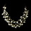 Elegance by Carbonneau N-7829-Gold Gold Silk White Pearl Clear Crystal Necklace 7829
