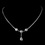 Elegance by Carbonneau N-8103-Silver-Clear Sophisticared Teardrop Silver Clear CZ Necklace N 8103