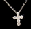 Elegance by Carbonneau N-8113 Charming Silver Clear CZ Holy Cross Necklace 8113