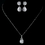 Elegance by Carbonneau Antique Rhodium Silver Clear CZ Crystal Pendent Necklace 8114, Necklace ONLY