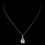 Elegance by Carbonneau N-8114-Silver-Clear Beautiful and Simple CZ Pendant Necklace N 8114