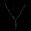 Elegance by Carbonneau N-8124-Gold-Red Necklace 8124 Gold Red