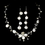 Elegance by Carbonneau NE-8137-SilverPearl Freshwater Pearl Necklace & Earring Set NE 8137