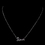 Elegance by Carbonneau Sterling Silver 925 Clear CZ Crystal "Love" Necklace 8568