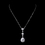 Elegance by Carbonneau N-8623-S-Clear N 8623 Silver - CZ Necklace