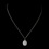 Elegance by Carbonneau N-8625-AS-Clear Antique Silver Clear Centered Pendant Necklace 8625
