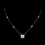 Elegance by Carbonneau N-8652-S-Clear Silver Clear CZ Crystal Bridal Necklace 8652