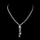 Elegance by Carbonneau N-8653-S-Clear Silver Clear CZ Crystal Bridal Necklace 8653