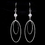 Elegance by Carbonneau N-8725-E-8725-S-Clear Silver Clear Oval Crystal Dangle Necklace & Earrings Bridal Jewelry Set 8725