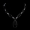 Elegance by Carbonneau N-8725-S-Clear Silver Clear Oval Crystal Dangle Necklace 8725