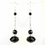 Elegance by Carbonneau N-8741-E-8741-S-Black Silver Black Austrian Crystal & Oval Rhinestone Necklace & Earrings Bridal Jewelry Set 8741