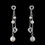Elegance by Carbonneau N-8766-E-8766-S-DW Silver Clear Rhinestone & Diamond White Pearl Necklace & Earrings Jewelry Set 8766